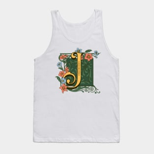 Art Nouveau Letter J, Ornamental Letter J, Art Deco Tank Top